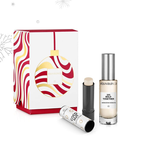 SET AMIGO INVISIBLE: Perfume 305 Bold Together & Bálsamo labial Coconut